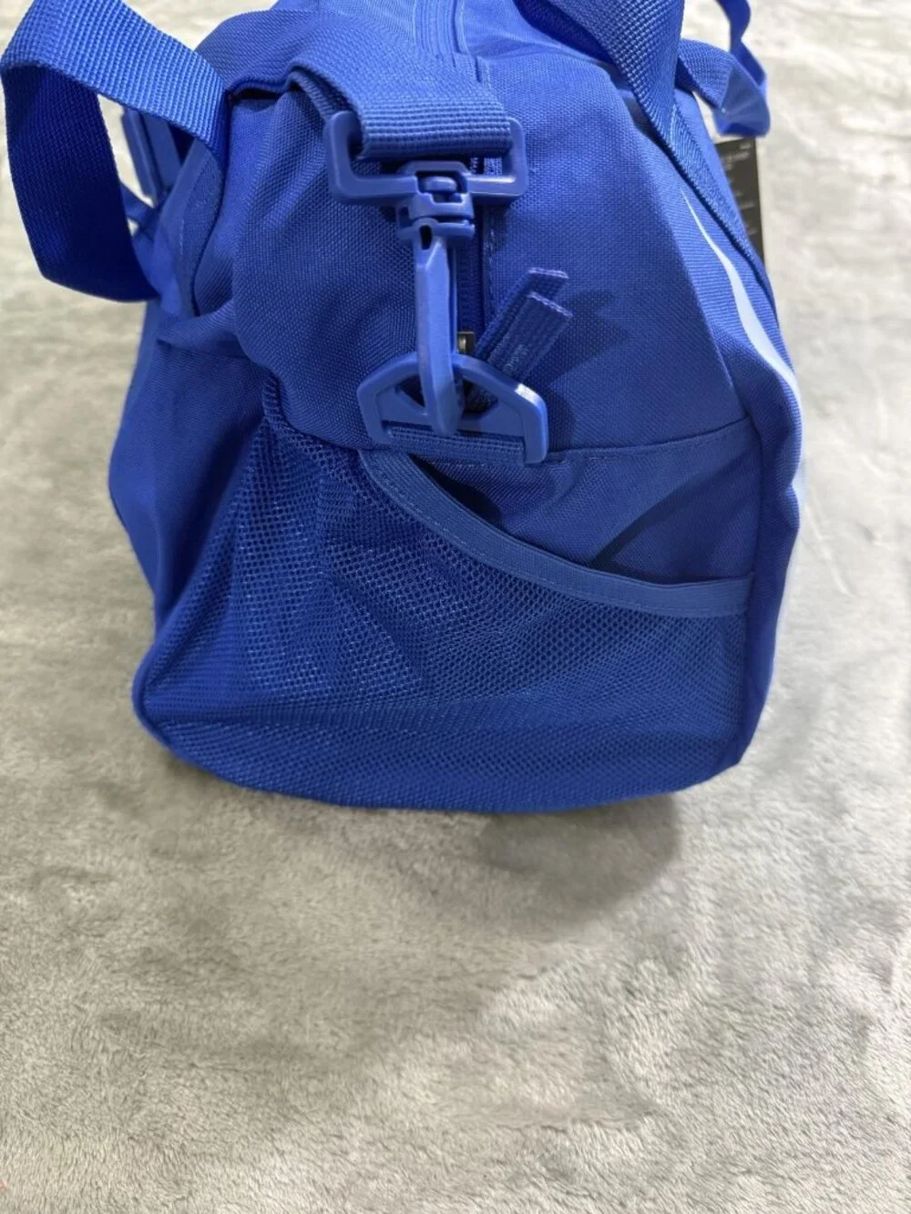 New Nike Blue Duffel Bag Soft Case Water Resistant Youth Sports Gym Travel